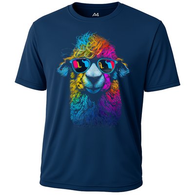 Lama Colorful Cool Alpaca Alpacalover Performance Shirt
