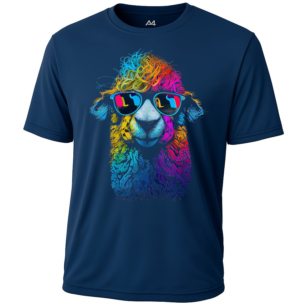 Lama Colorful Cool Alpaca Alpacalover Performance Shirt