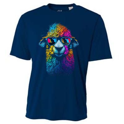 Lama Colorful Cool Alpaca Alpacalover Cooling Performance Crew T-Shirt