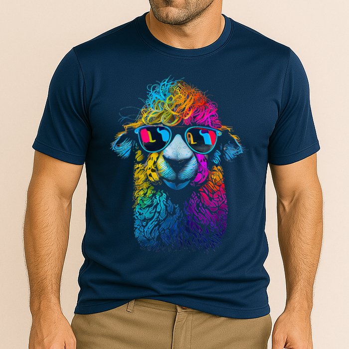 Lama Colorful Cool Alpaca Alpacalover Performance Shirt