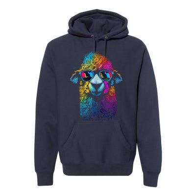 Lama Colorful Cool Alpaca Alpacalover Premium Hoodie