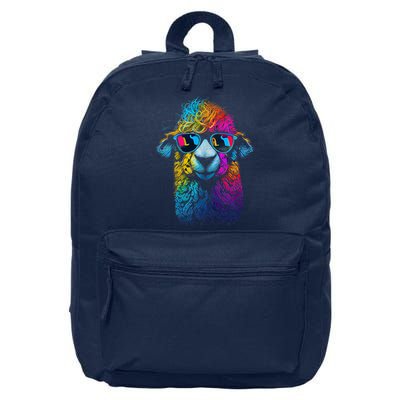 Lama Colorful Cool Alpaca Alpacalover 16 in Basic Backpack