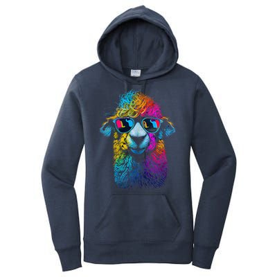 Lama Colorful Cool Alpaca Alpacalover Women's Pullover Hoodie