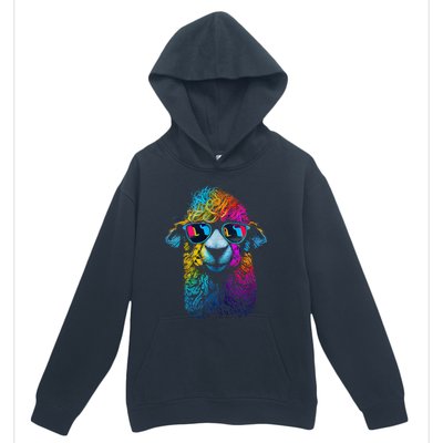 Lama Colorful Cool Alpaca Alpacalover Urban Pullover Hoodie