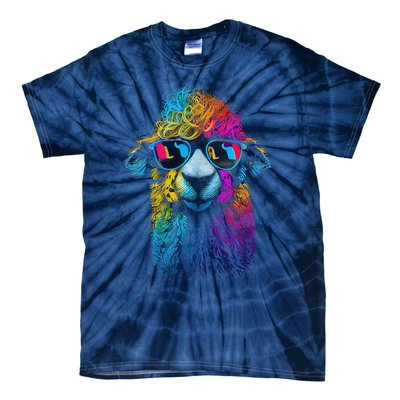 Lama Colorful Cool Alpaca Alpacalover Tie-Dye T-Shirt