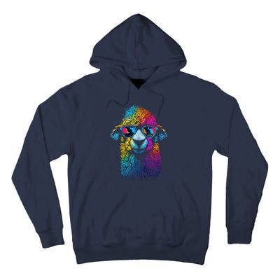 Lama Colorful Cool Alpaca Alpacalover Tall Hoodie