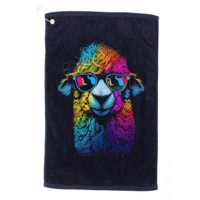 Lama Colorful Cool Alpaca Alpacalover Golf Towel