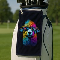 Lama Colorful Cool Alpaca Alpacalover Golf Towel