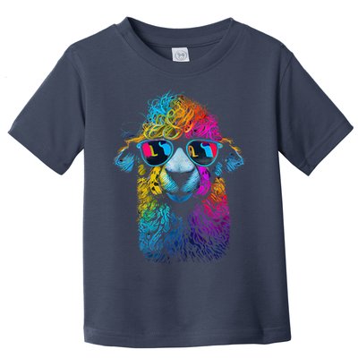 Lama Colorful Cool Alpaca Alpacalover Toddler T-Shirt