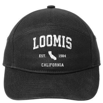 Loomis California Ca Vintage Athletic 7-Panel Snapback Hat
