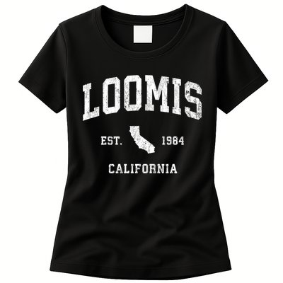 Loomis California Ca Vintage Athletic Womens T-Shirt