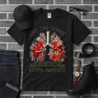 Life Can Change In An Instant Asthma Awareness Tall T-Shirt