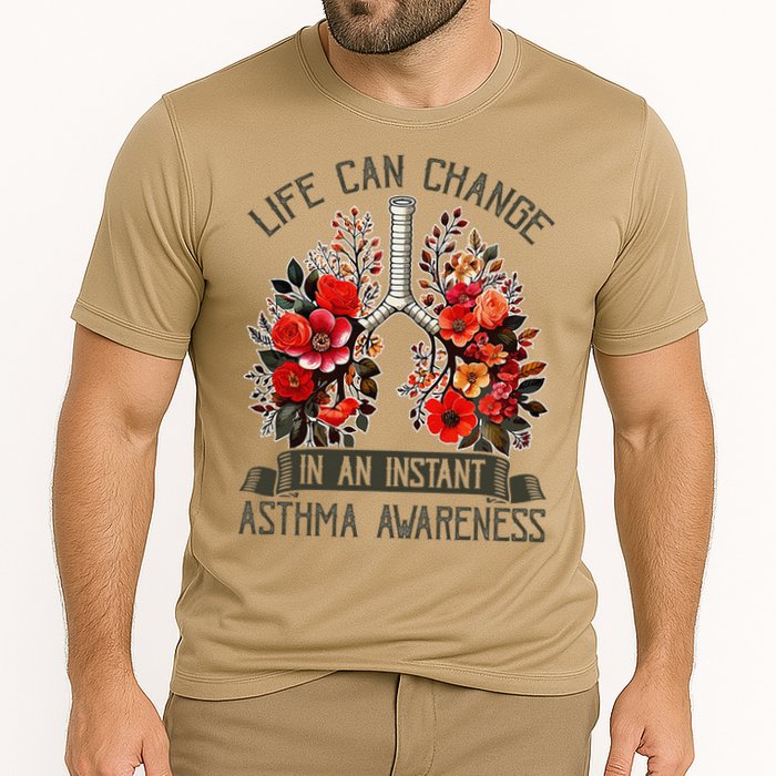 Life Can Change In An Instant Asthma Awareness Cooling Performance Crew T-Shirt