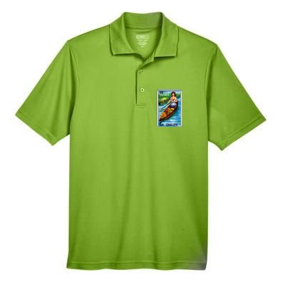 La Chalupa Card Mexican Lottery Card Men's Origin Performance Pique Polo