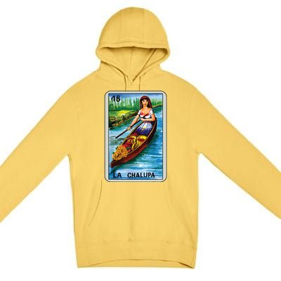 La Chalupa Card Mexican Lottery Card Premium Pullover Hoodie