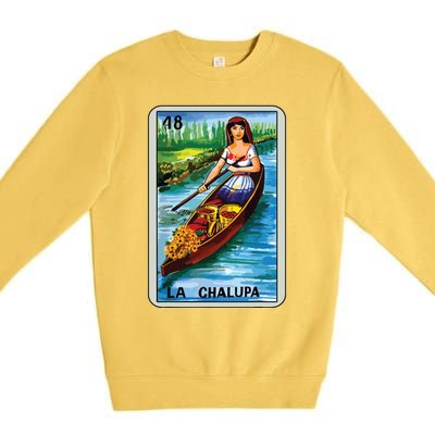 La Chalupa Card Mexican Lottery Card Premium Crewneck Sweatshirt