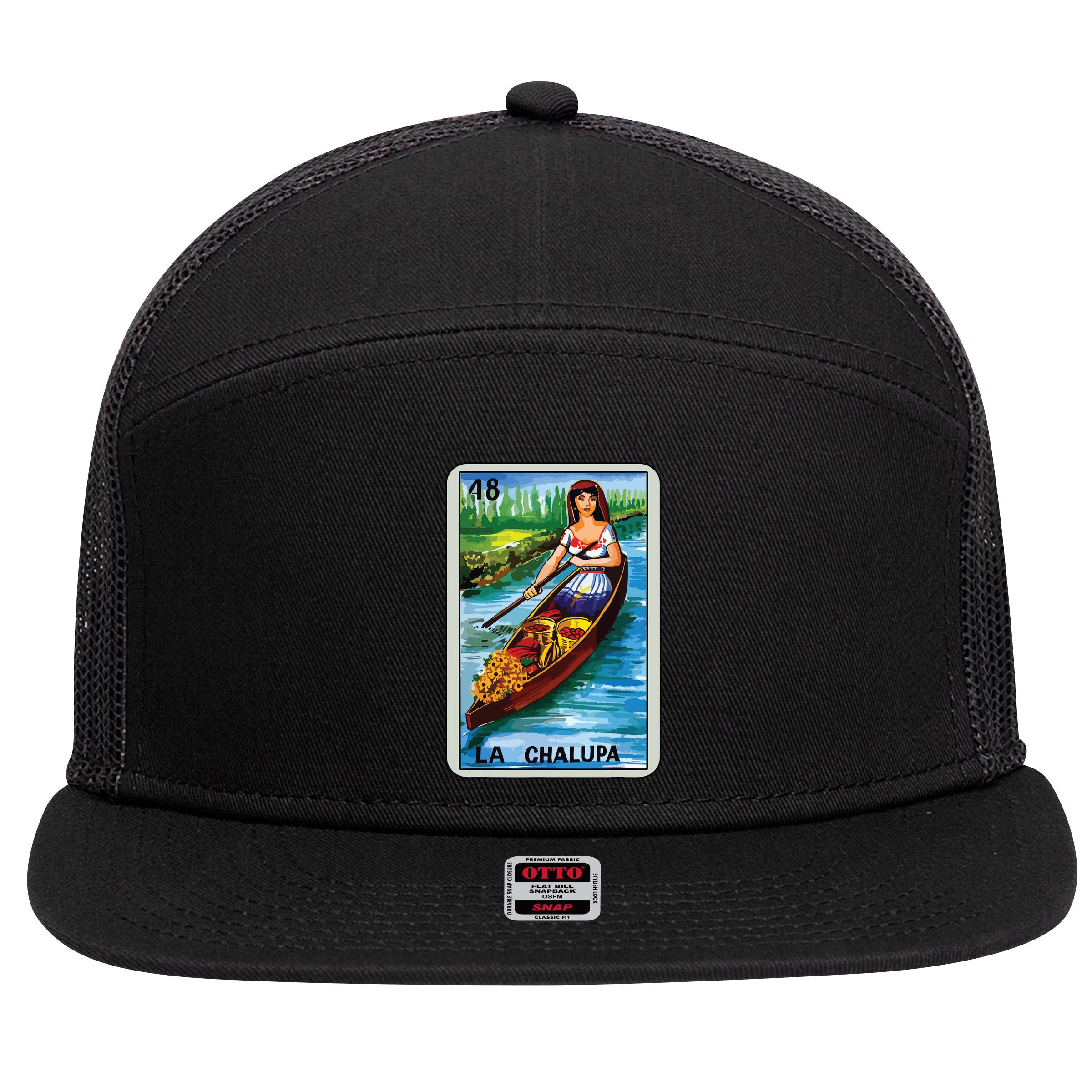 La Chalupa Card Mexican Lottery Card 7 Panel Mesh Trucker Snapback Hat