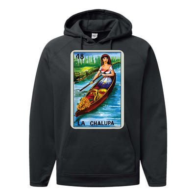 La Chalupa Card Mexican Lottery Card Performance Fleece Hoodie