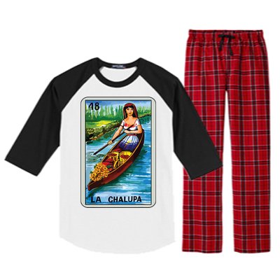 La Chalupa Card Mexican Lottery Card Raglan Sleeve Pajama Set