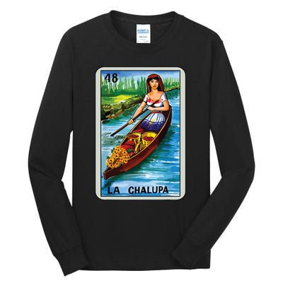 La Chalupa Card Mexican Lottery Card Tall Long Sleeve T-Shirt