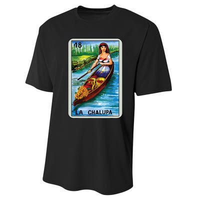 La Chalupa Card Mexican Lottery Card Performance Sprint T-Shirt