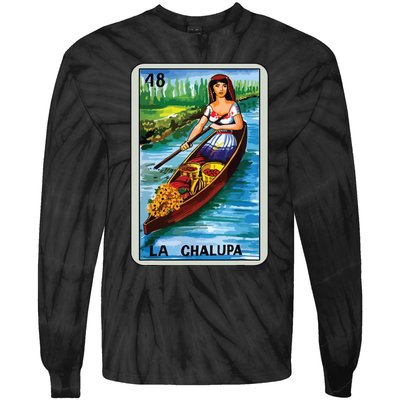 La Chalupa Card Mexican Lottery Card Tie-Dye Long Sleeve Shirt