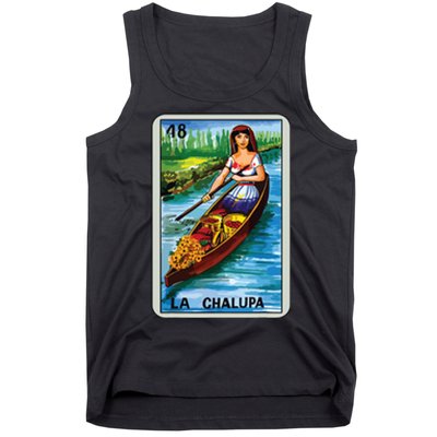 La Chalupa Card Mexican Lottery Card Tank Top