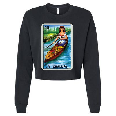 La Chalupa Card Mexican Lottery Card Cropped Pullover Crew