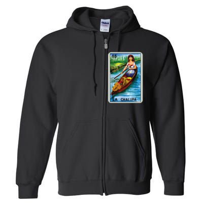 La Chalupa Card Mexican Lottery Card Full Zip Hoodie