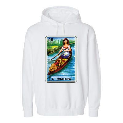 La Chalupa Card Mexican Lottery Card Garment-Dyed Fleece Hoodie