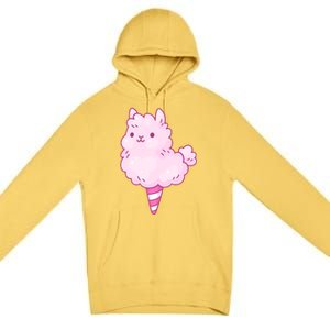 Llama Cotton Candy Premium Pullover Hoodie