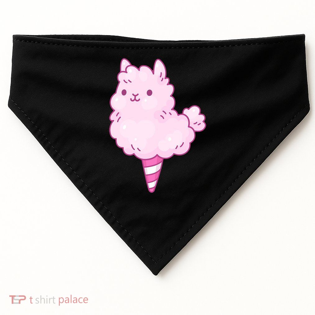 Llama Cotton Candy USA-Made Doggie Bandana