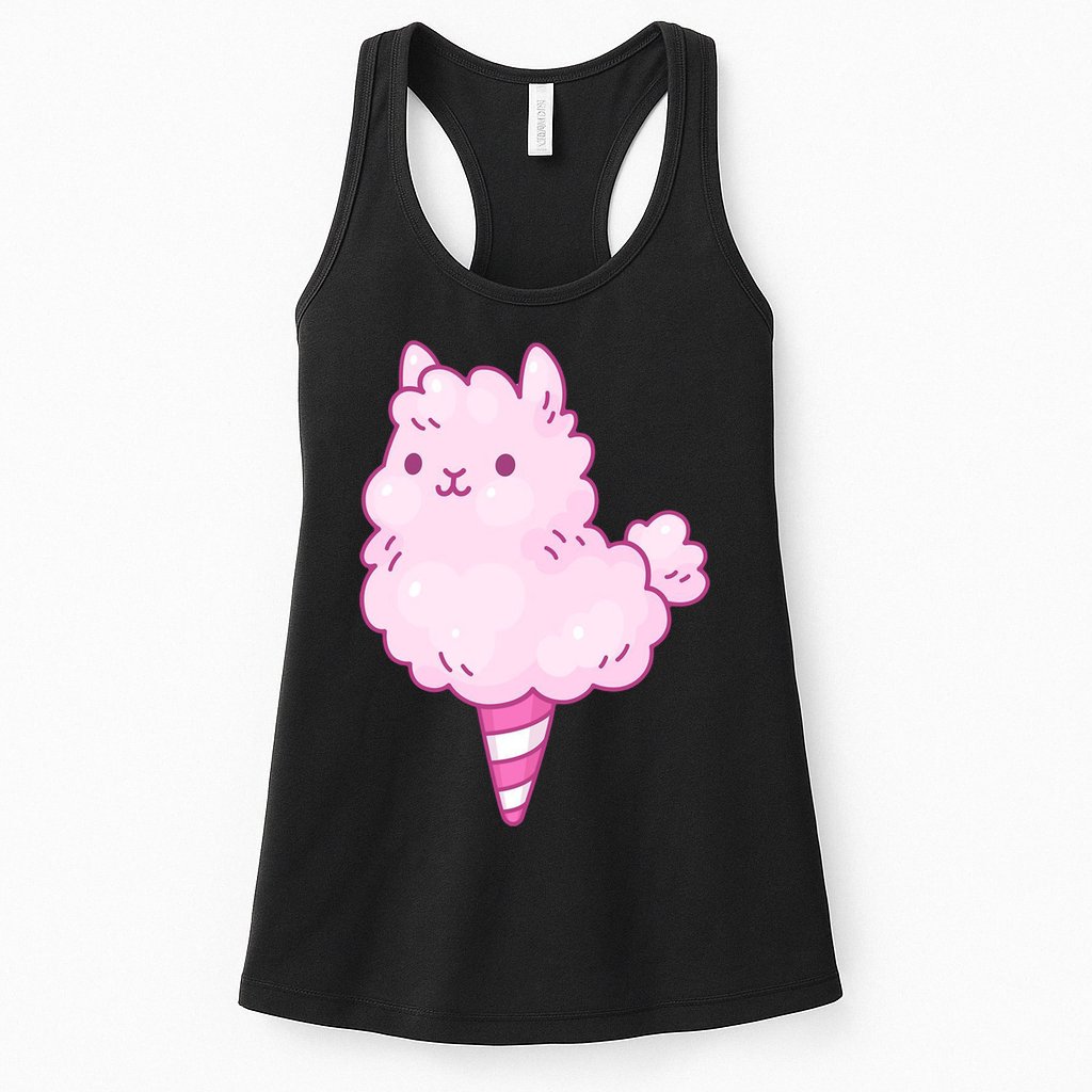 Llama Cotton Candy Womens Tank Top