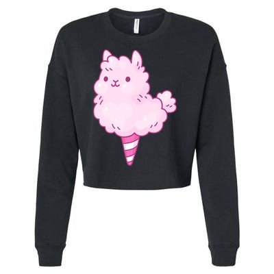 Llama Cotton Candy Cropped Pullover Crew
