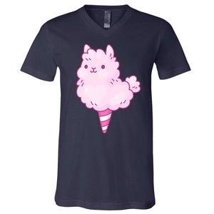 Llama Cotton Candy V-Neck T-Shirt