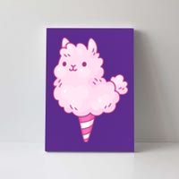 Llama Cotton Candy Canvas