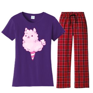 Llama Cotton Candy Women's Flannel Pajama Set