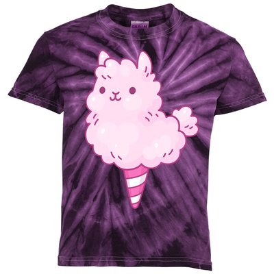 Llama Cotton Candy Kids Tie-Dye T-Shirt