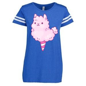 Llama Cotton Candy Enza Ladies Jersey Football T-Shirt