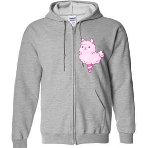 Llama Cotton Candy Full Zip Hoodie