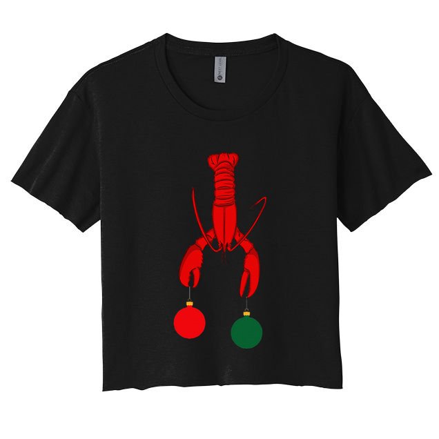 Louisiana Crawfish Cajun Christmas Crop Top