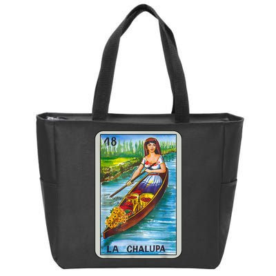 La Chalupa Card Mexican Lottery Card Zip Tote Bag