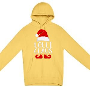 Lolli Claus Christmas Grandma Santa, Funny Santa, Christmas Lights, Cute Christm Premium Pullover Hoodie