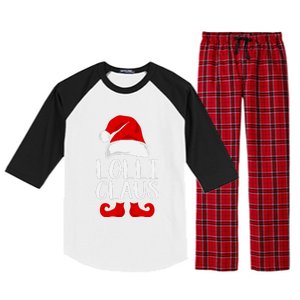 Lolli Claus Christmas Grandma Santa, Funny Santa, Christmas Lights, Cute Christm Raglan Sleeve Pajama Set