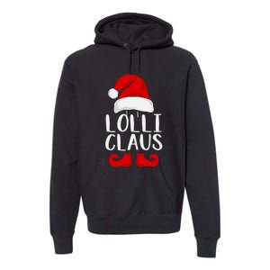 Lolli Claus Christmas Grandma Santa, Funny Santa, Christmas Lights, Cute Christm Premium Hoodie