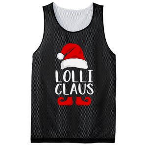 Lolli Claus Christmas Grandma Santa, Funny Santa, Christmas Lights, Cute Christm Mesh Reversible Basketball Jersey Tank