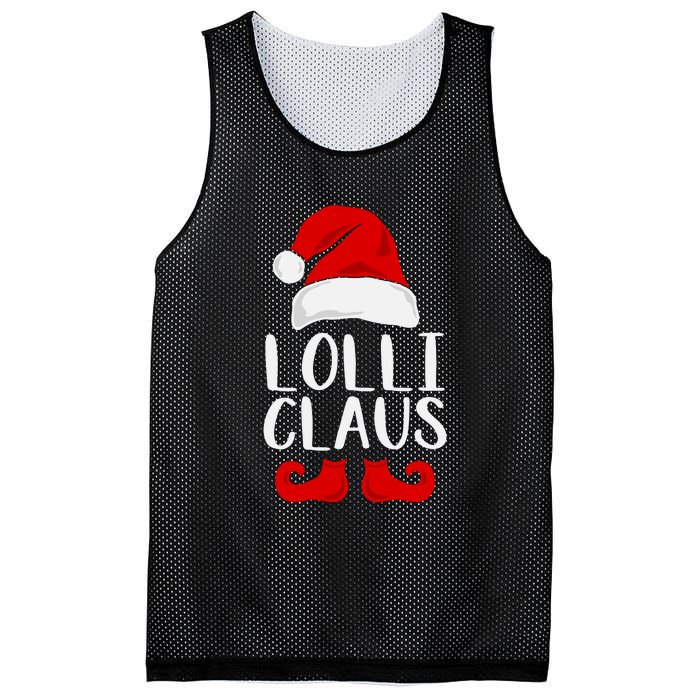 Lolli Claus Christmas Grandma Santa, Funny Santa, Christmas Lights, Cute Christm Mesh Reversible Basketball Jersey Tank