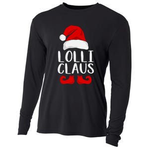 Lolli Claus Christmas Grandma Santa, Funny Santa, Christmas Lights, Cute Christm Cooling Performance Long Sleeve Crew