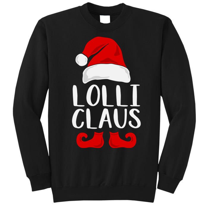 Lolli Claus Christmas Grandma Santa, Funny Santa, Christmas Lights, Cute Christm Tall Sweatshirt