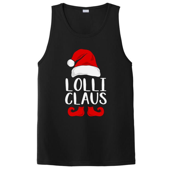 Lolli Claus Christmas Grandma Santa, Funny Santa, Christmas Lights, Cute Christm PosiCharge Competitor Tank